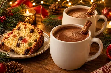 Chocolate caliente navideño (chocolatada)